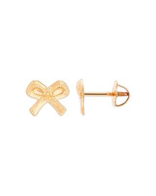 Children's Tiny Bow Stud Earrings in 14K Yellow Gold by BLOOMINGDALE'S FINE COLLECTION