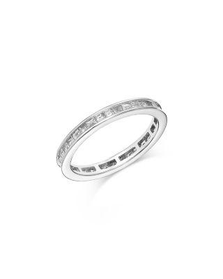 Diamond Baguette Channel Set Eternity Band in 14K White Gold by BLOOMINGDALE'S FINE COLLECTION