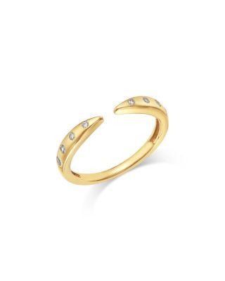 Diamond Bezel Cuff Ring in 14K Yellow Gold by BLOOMINGDALE'S FINE COLLECTION