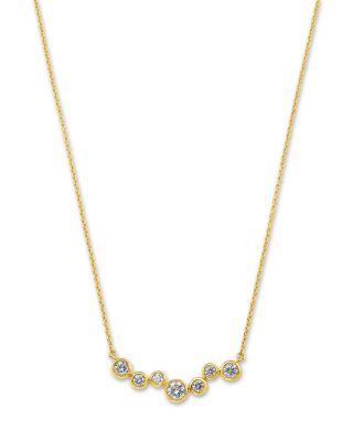 Diamond Bezel Scattered Bar Necklace in 14K Yellow Gold by BLOOMINGDALE'S FINE COLLECTION