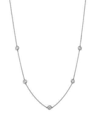 Diamond Bezel Station Necklace in 14K Gold by BLOOMINGDALE'S FINE COLLECTION