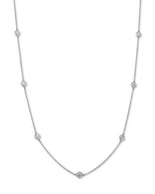Diamond Bezel Station Necklace in 14K Gold by BLOOMINGDALE'S FINE COLLECTION