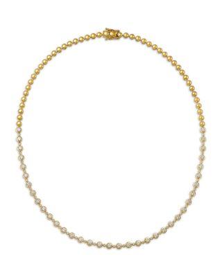 Diamond Bezel Tennis Necklace in 14K Yellow Gold by BLOOMINGDALE'S FINE COLLECTION