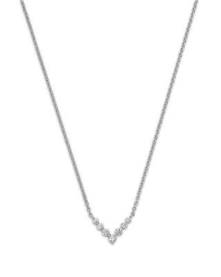 Diamond Chevron Necklace in 14K White Gold by BLOOMINGDALE'S FINE COLLECTION