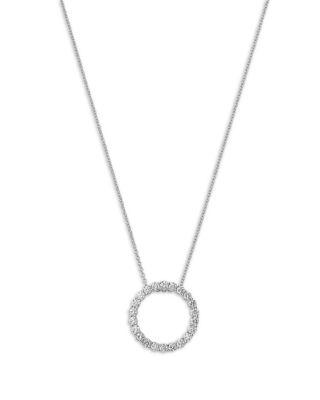 Diamond Circle Pendant Necklace in 14K White Gold by BLOOMINGDALE'S FINE COLLECTION