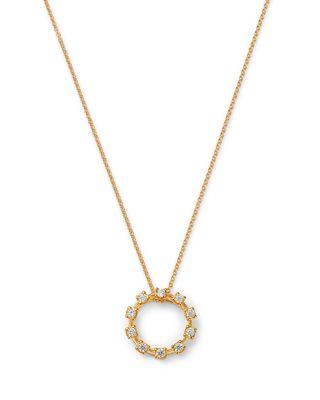 Diamond Circle Pendant Necklace in 14K Yellow Gold by BLOOMINGDALE'S FINE COLLECTION