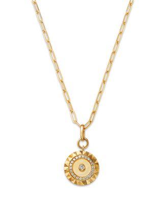 Diamond Circle Pendant Necklace in 14K Yellow Gold by BLOOMINGDALE'S FINE COLLECTION