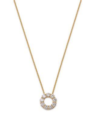 Diamond Circle Pendant Necklace in 14K Yellow Gold by BLOOMINGDALE'S FINE COLLECTION