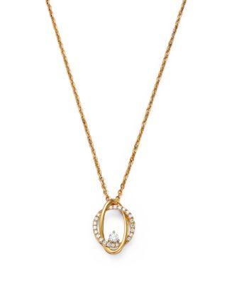 Diamond Circle Pendant Necklace in 14K Yellow Gold by BLOOMINGDALE'S FINE COLLECTION