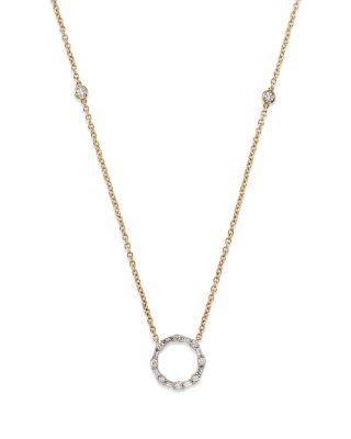 Diamond Circle Pendant Necklace in 14K Yellow Gold by BLOOMINGDALE'S FINE COLLECTION