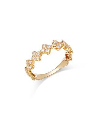 Diamond Clover Band in 14K Yellow Gold by BLOOMINGDALE'S FINE COLLECTION