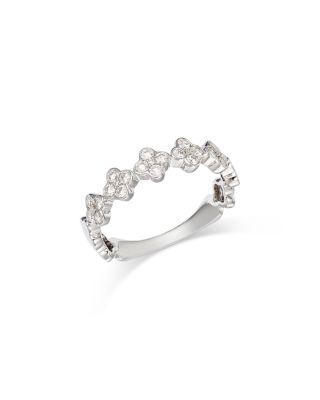 Diamond Clover Cluster Band in 14K White Gold by BLOOMINGDALE'S FINE COLLECTION