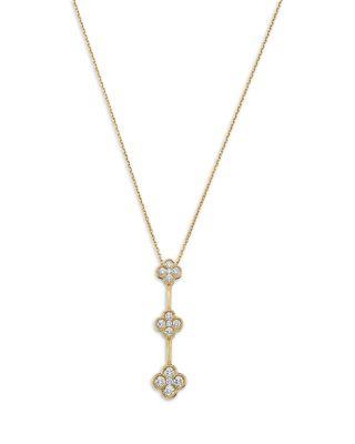 Diamond Clover Pendant Necklace in 14K Yellow Gold by BLOOMINGDALE'S FINE COLLECTION
