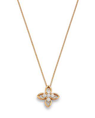 Diamond Clover Pendant Necklace in 14K Yellow Gold by BLOOMINGDALE'S FINE COLLECTION