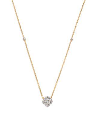 Diamond Clover Pendant Necklace in 14K Yellow Gold by BLOOMINGDALE'S FINE COLLECTION