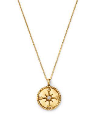 Diamond Compass Pendant Necklace in 14K Yellow Gold by BLOOMINGDALE'S FINE COLLECTION