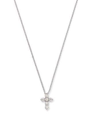 Diamond Cross Pendant Necklace in 14K White Gold by BLOOMINGDALE'S FINE COLLECTION