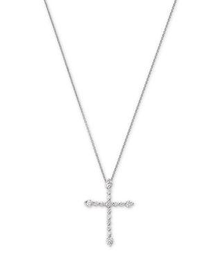 Diamond Cross Pendant Necklace in 14K White Gold by BLOOMINGDALE'S FINE COLLECTION
