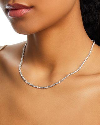 Diamond Crown Set Tennis Necklace in 14K White or Yellow Gold by BLOOMINGDALE'S FINE COLLECTION