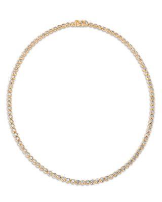 Diamond Crown Set Tennis Necklace in 14K Yellow Gold or 14K White Gold by BLOOMINGDALE'S FINE COLLECTION