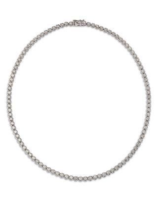 Diamond Crown Set Tennis Necklace in 14K Yellow Gold or 14K White Gold by BLOOMINGDALE'S FINE COLLECTION