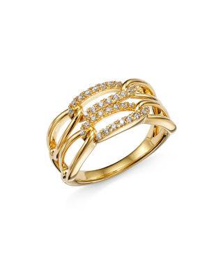 Diamond Double Link Ring in 14K Yellow Gold by BLOOMINGDALE'S FINE COLLECTION
