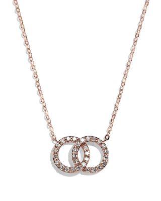 Diamond Double O Pendant Necklaces in 14K Gold by BLOOMINGDALE'S FINE COLLECTION