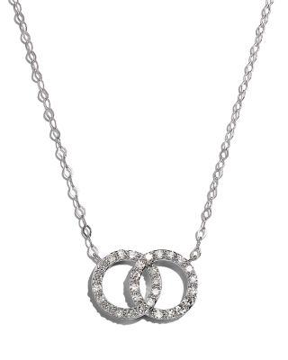 Diamond Double O Pendant Necklaces in 14K Gold by BLOOMINGDALE'S FINE COLLECTION
