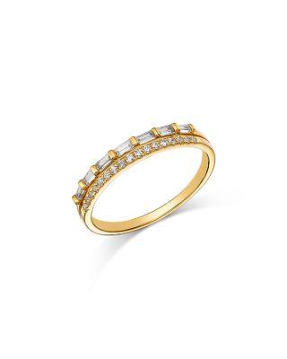 Diamond Double Row Band in 14K Yellow Gold by BLOOMINGDALE'S FINE COLLECTION