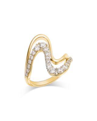 Diamond Double Wave Ring in 14K Yellow Gold by BLOOMINGDALE'S FINE COLLECTION