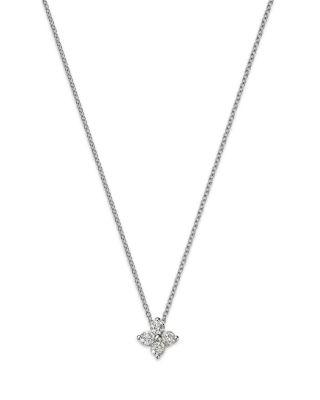 Diamond Flower Pendant Necklace in 14K White Gold by BLOOMINGDALE'S FINE COLLECTION