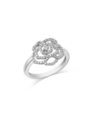 Diamond Flower Ring in 14K White Gold by BLOOMINGDALE'S FINE COLLECTION