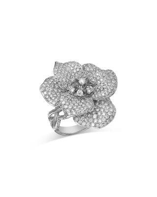 Diamond Flower Ring in 14K White Gold by BLOOMINGDALE'S FINE COLLECTION