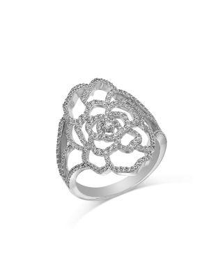 Diamond Flower Ring in 14K White Gold by BLOOMINGDALE'S FINE COLLECTION