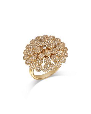 Diamond Flower Ring in 14K Yellow Gold by BLOOMINGDALE'S FINE COLLECTION
