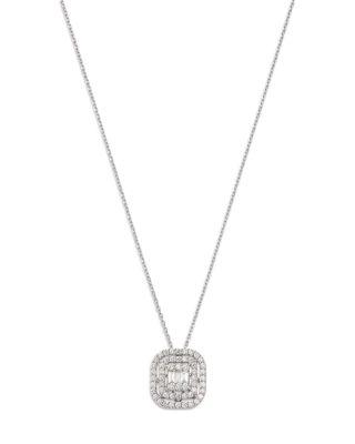 Diamond Geometric Pendant Necklace in 14K White Gold by BLOOMINGDALE'S FINE COLLECTION