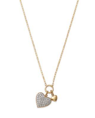 Diamond Heart Pendant Necklace in 14K Yellow Gold by BLOOMINGDALE'S FINE COLLECTION