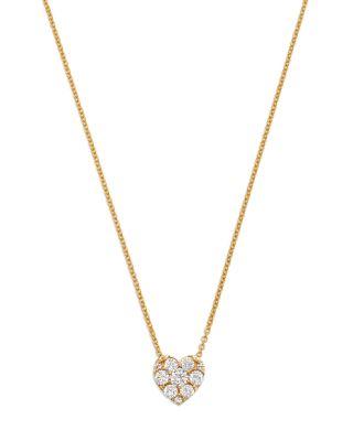 Diamond Heart Pendant Necklace in 14K Yellow Gold by BLOOMINGDALE'S FINE COLLECTION