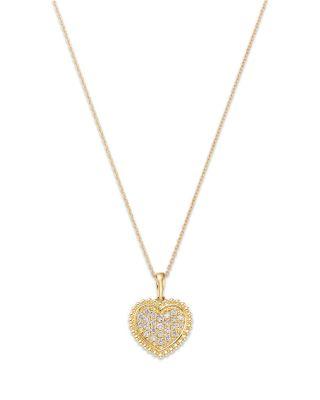 Diamond Heart Pendant Necklace in 14K Yellow Gold by BLOOMINGDALE'S FINE COLLECTION Diamond Heart Pendant Necklace in 14K Yellow Gold by BLOOMINGDALE'S FINE COLLECTION