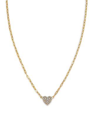 Diamond Heart Pendant Necklace in 14K Yellow Gold by BLOOMINGDALE'S FINE COLLECTION