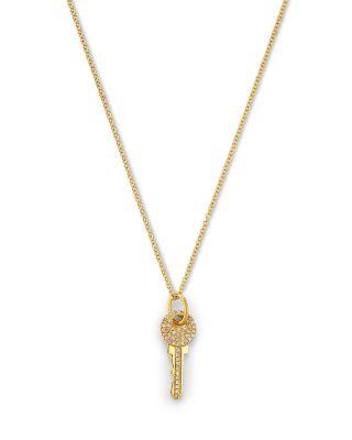 Diamond Key Pendant Necklace in 14K Yellow Gold by BLOOMINGDALE'S FINE COLLECTION