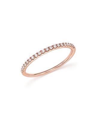 Diamond Micro Pav&eacute; Band in 14K Rose Gold by BLOOMINGDALE'S FINE COLLECTION