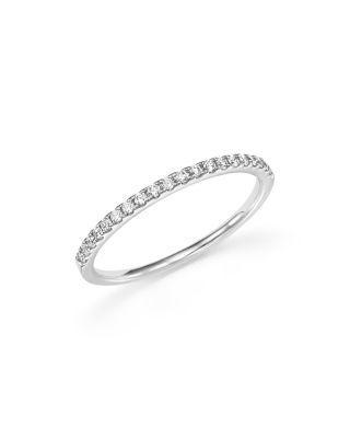 Diamond Micro Pav&eacute; Band in 14K White Gold by BLOOMINGDALE'S FINE COLLECTION