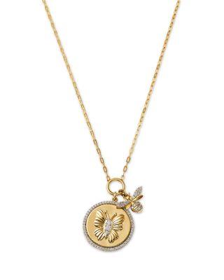 Diamond Multiple Charm Pendant Necklace in 14K Yellow Gold by BLOOMINGDALE'S FINE COLLECTION