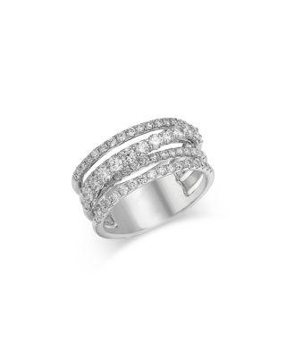 Diamond Multirow Crossover Ring in 14K White Gold by BLOOMINGDALE'S FINE COLLECTION