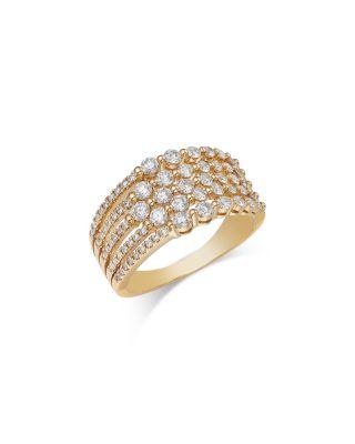 Diamond Multirow Statement Ring in 14K Yellow Gold by BLOOMINGDALE'S FINE COLLECTION