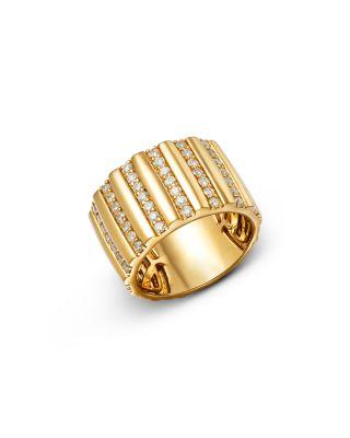 Diamond Multirow Wide Statement Ring in 14K Yellow Gold by BLOOMINGDALE'S FINE COLLECTION