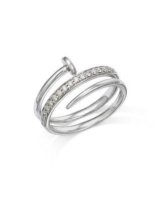 Diamond Nail Coil Ring in 14K White Gold by BLOOMINGDALE'S FINE COLLECTION