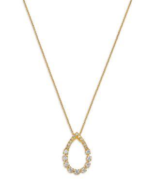 Diamond Openwork Pear Pendant Necklace in 14K Yellow Gold by BLOOMINGDALE'S FINE COLLECTION