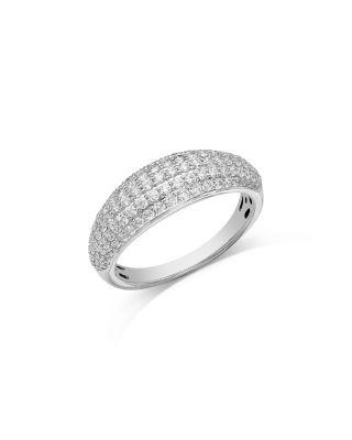 Diamond Pav&eacute; Multirow Ring in 14K White Gold by BLOOMINGDALE'S FINE COLLECTION